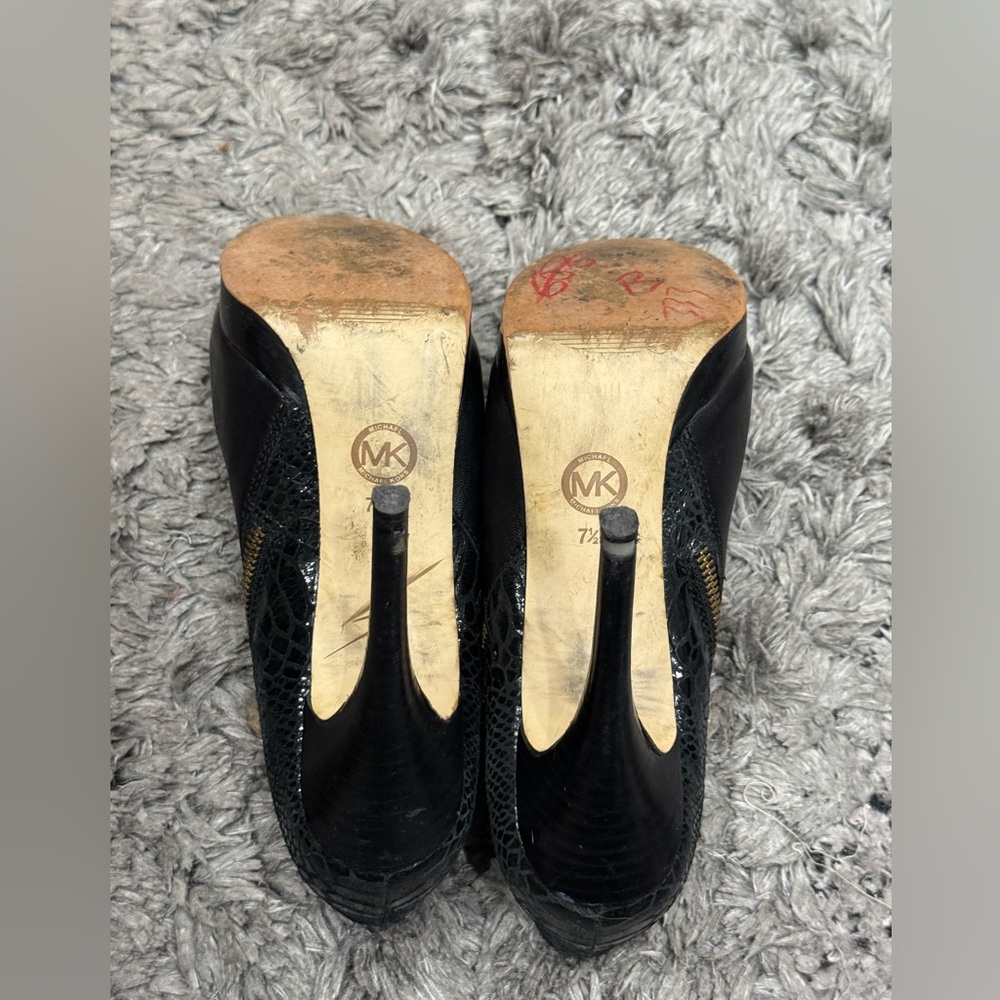 MICHAEL KORS York Python-embossed Black Ankle Boot - image 8